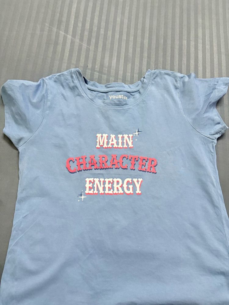 Light Blue "Main Character Energy" Tee