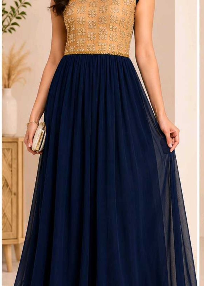 A stylish and simply party wear long gown