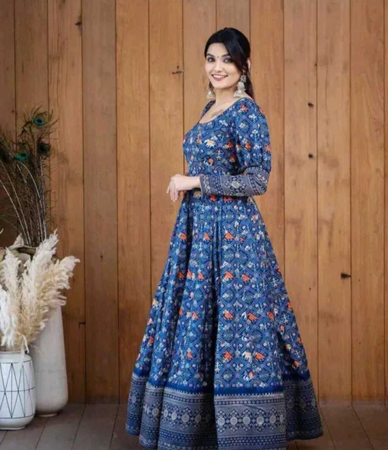 Bohemian Blue Elephant Print Dress