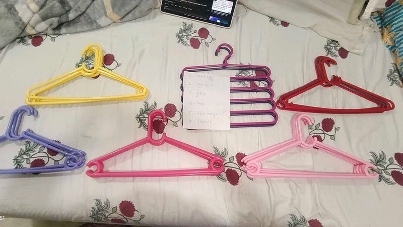 Assorted Plastic Hangers