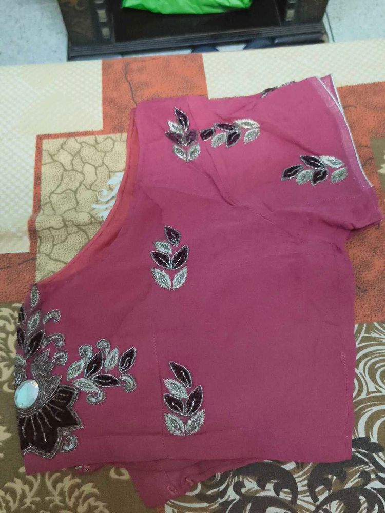 Embellished Silk Blouse