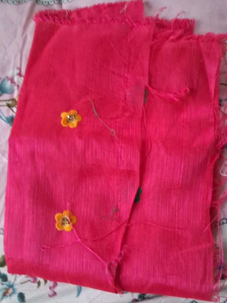 Blouse Material Pink embroiderey
