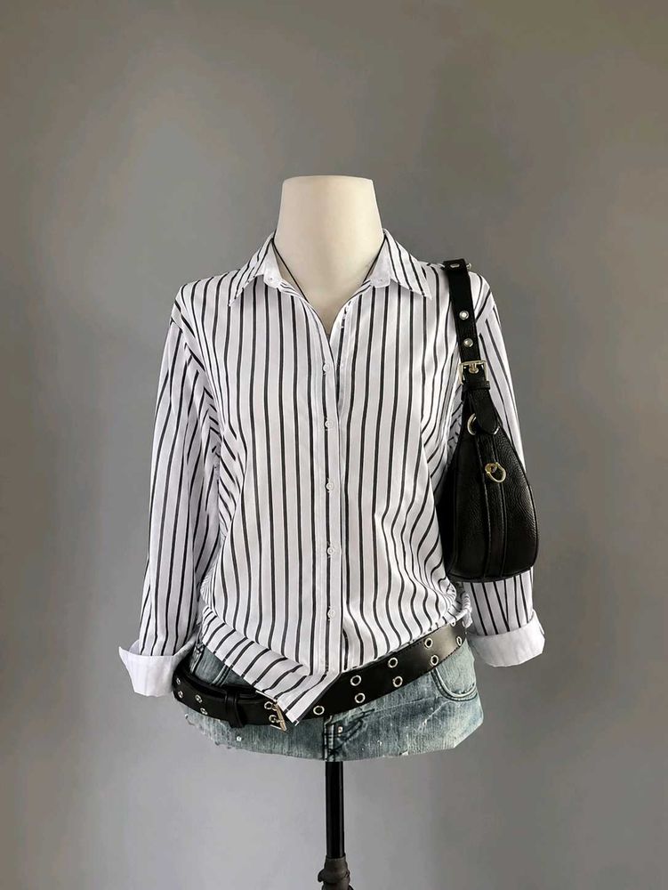 Classic Striped Button-Up Shirt