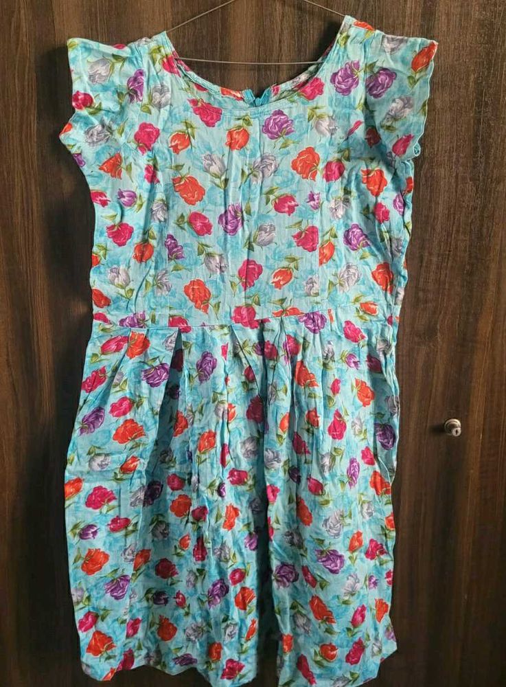 Vintage Floral Midi Dress
