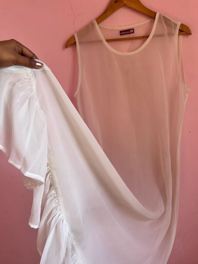 White Transparent Maxi Dress