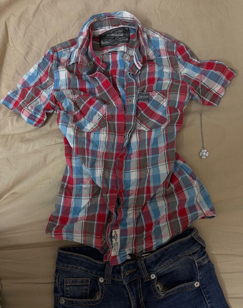 Plaid Short Sleeve Shirt