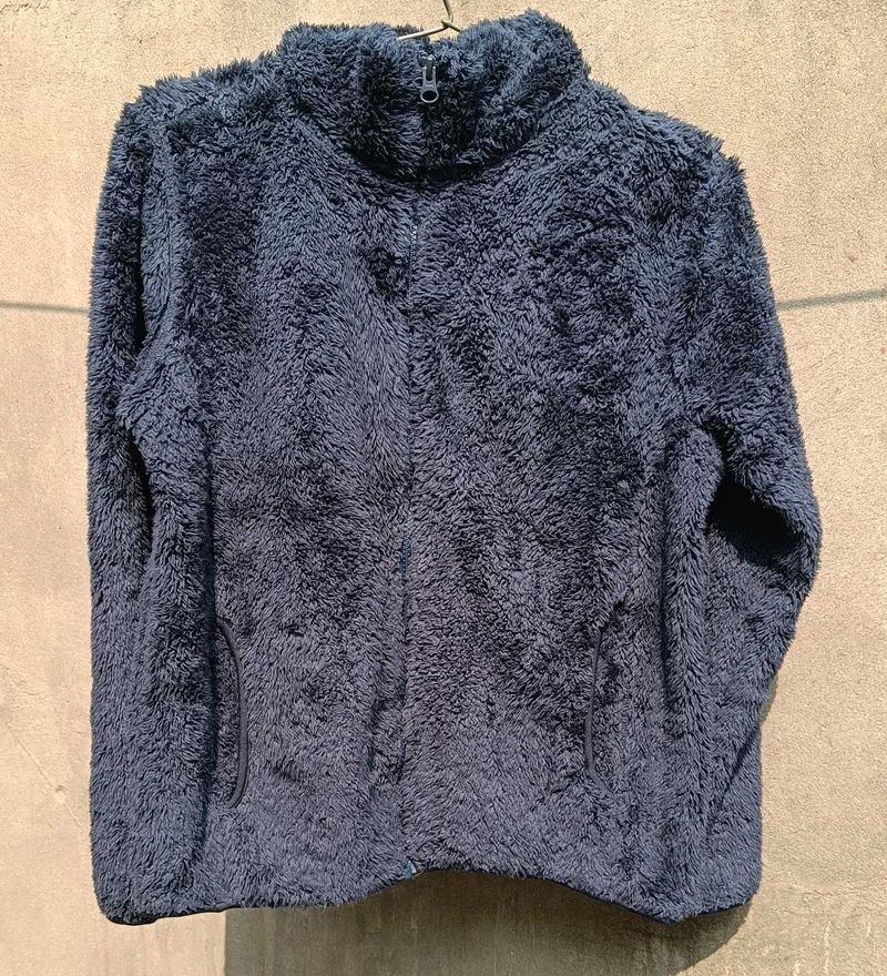 Brand is DIKIES Cozy Navy Blue Fleece Jacket OG