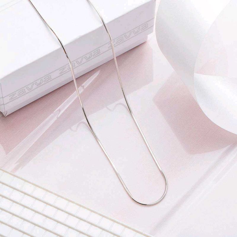 Artificial Elegant Silver Snake Chain Necklace