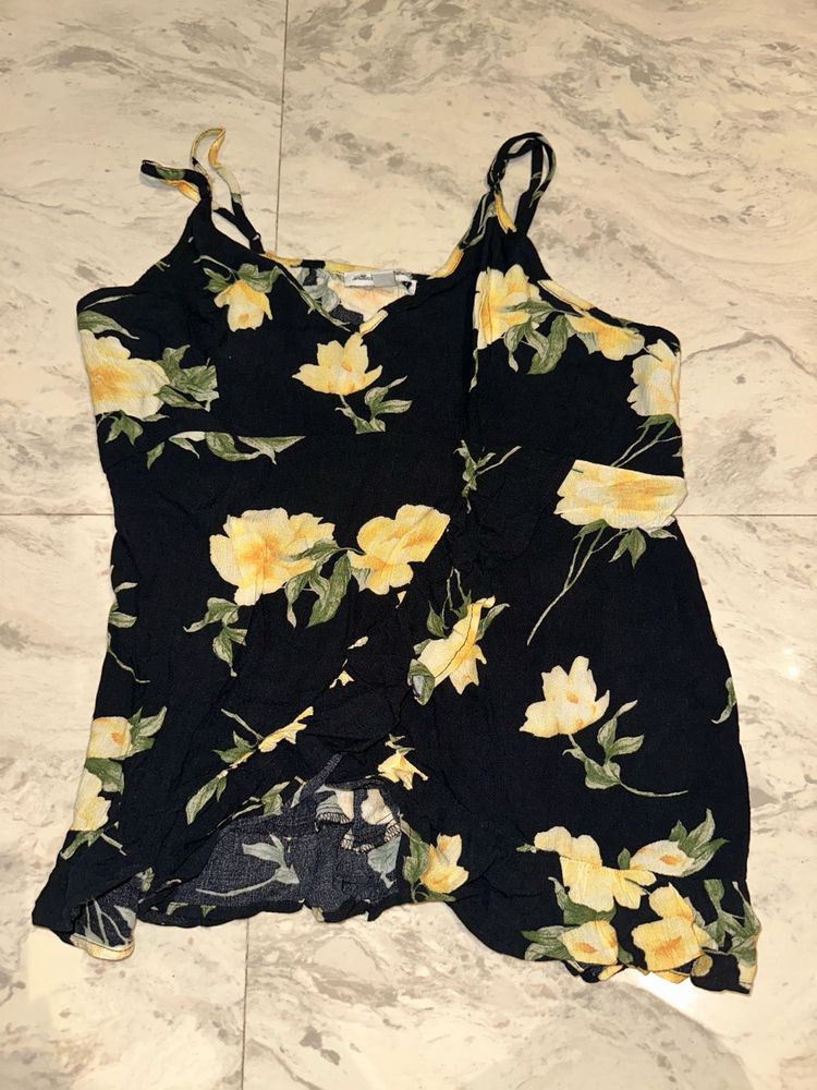 Chic Black Floral Mini Dress