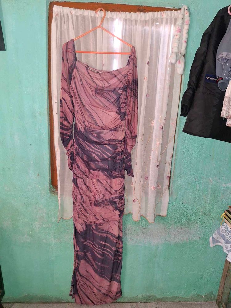 Elegant Ruched Maxi Dress