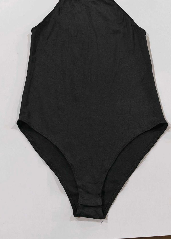 Black Halter Neck Bodysuit
