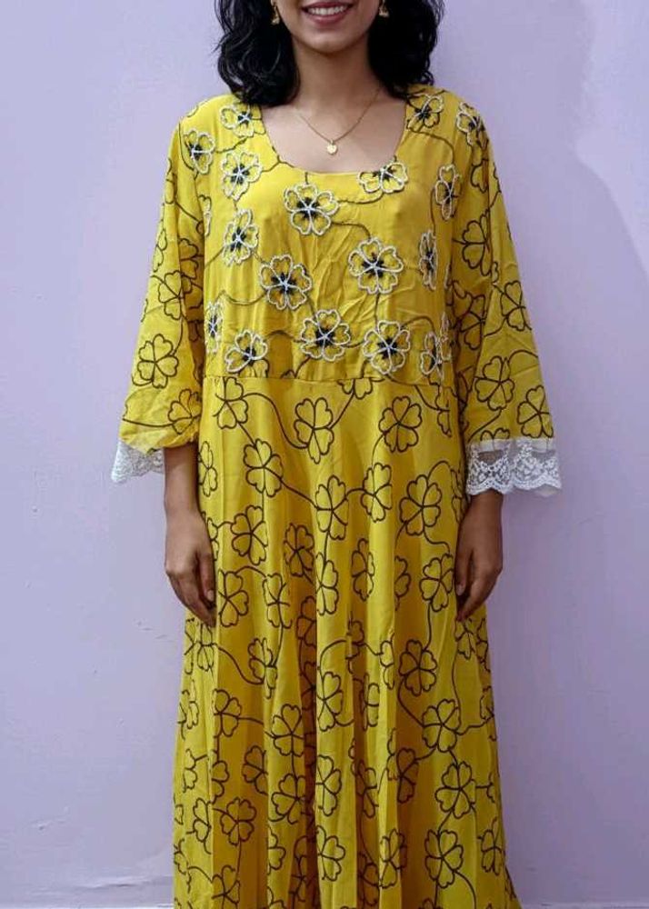 xxl georgette full length anarkali