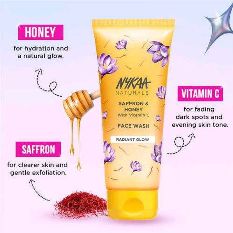 Nykaa Naturals Saffron &amp; Honey Face Wash