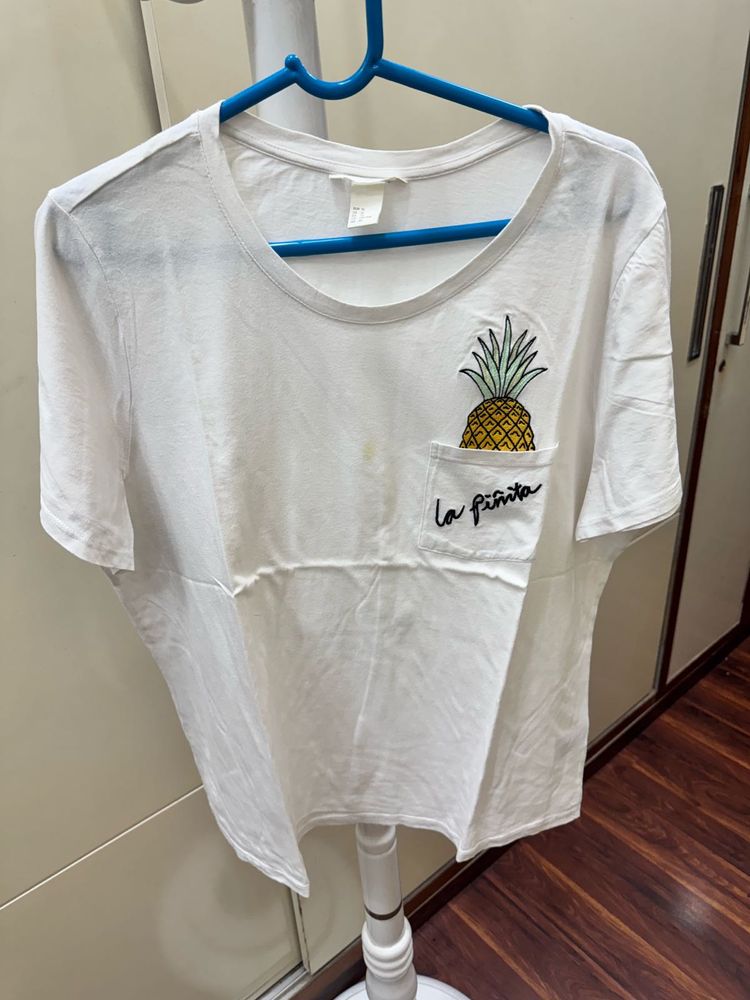 H&amp;M Pineapple Pocket T-Shirt