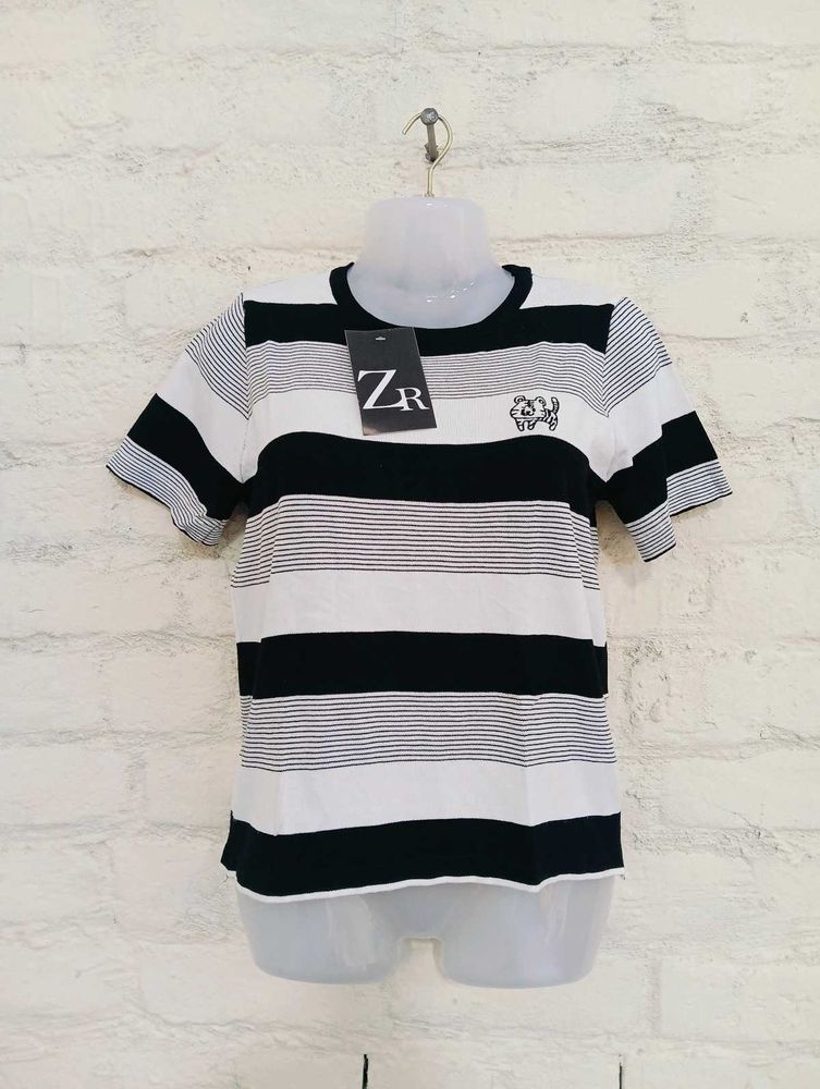 Striped Graphic Tee