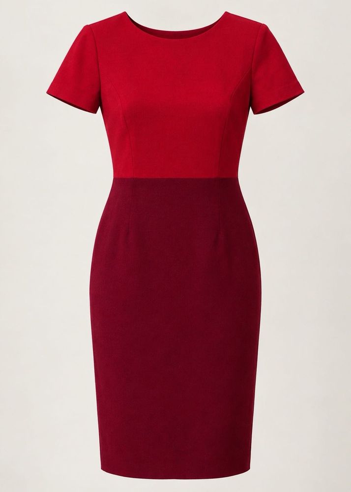 Plus sized Elegant Two-Tone Sheath Dress