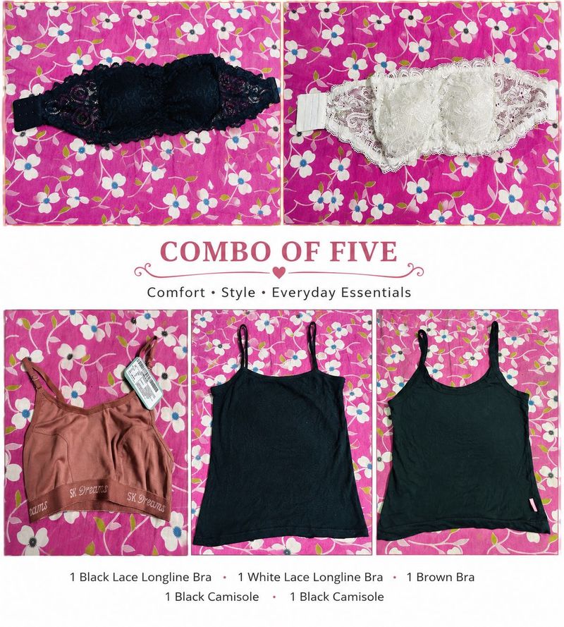 Combo of Five – Bras &amp; Camisoles