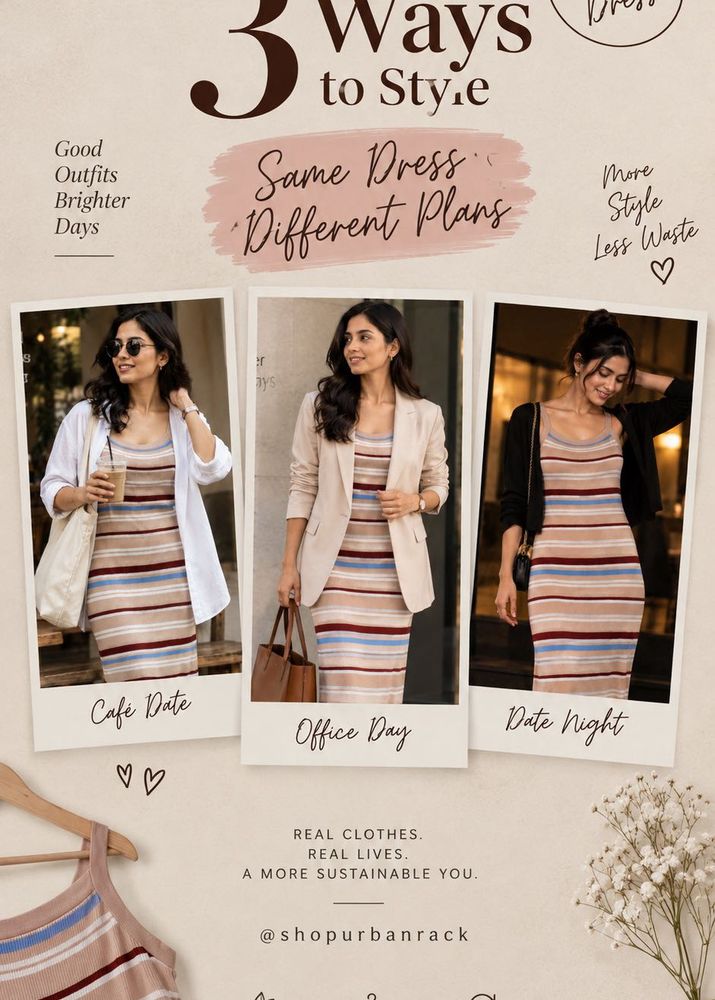 Striped Knit Midi Dress
