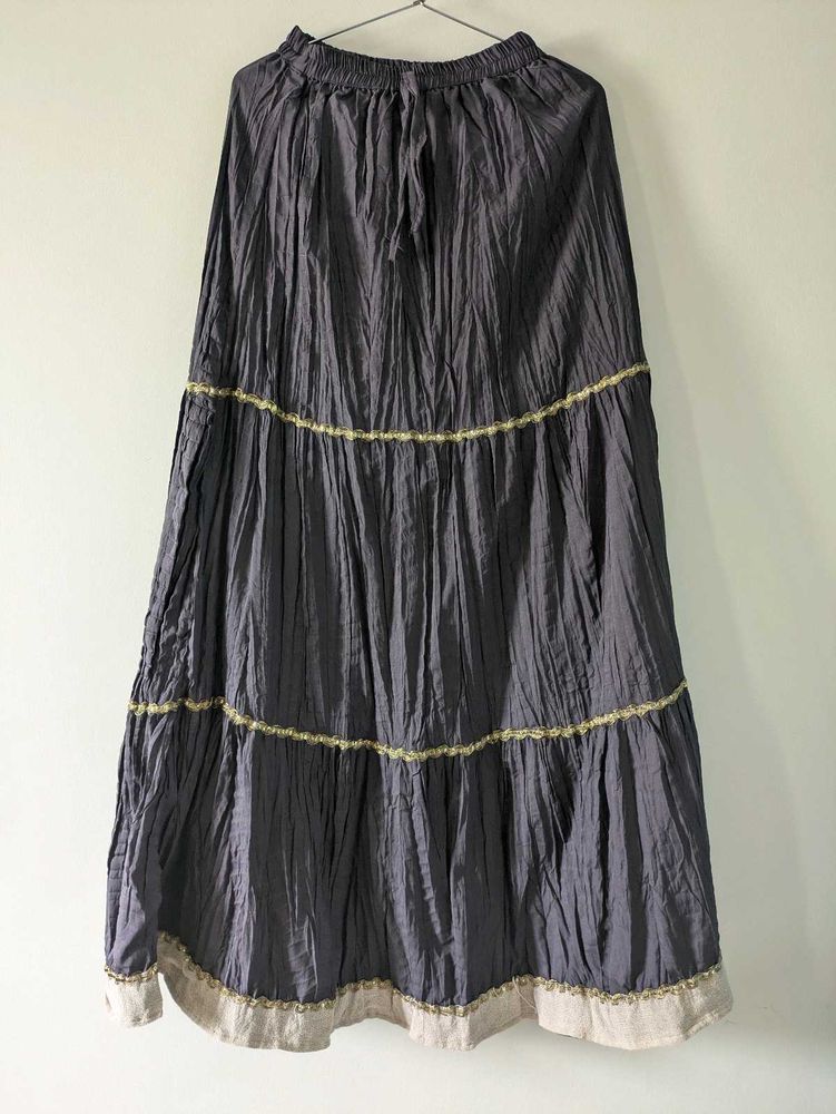 Ethnic tiered long skirt