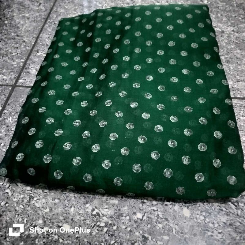 Elegant Emerald Green Saree with Silver.  special
