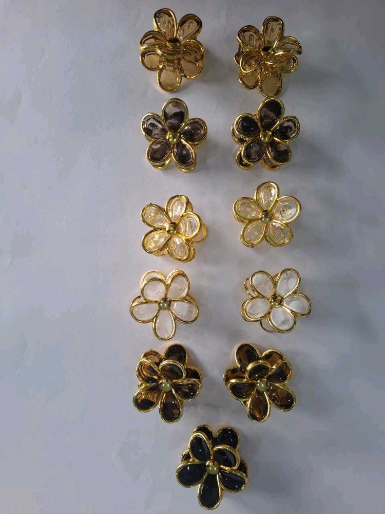 Chic Flower Hair Claw Clips (Set pack of 2)