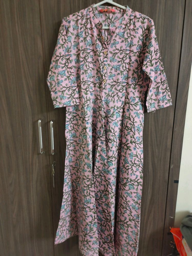 Pink Anarkali Kurta