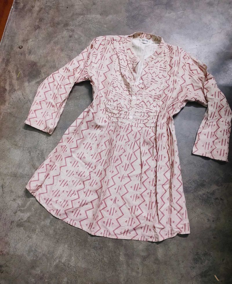Pure Cotton Geometric Print Kurta