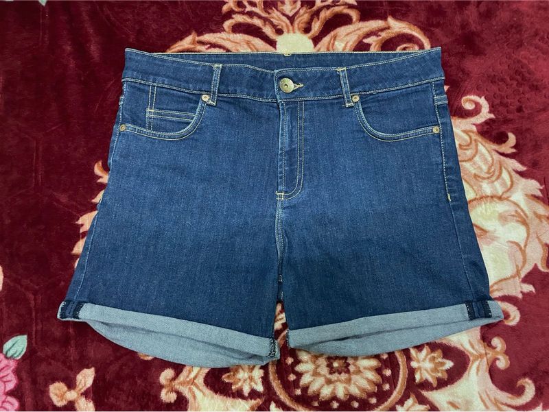 Classic Blue Denim Shorts