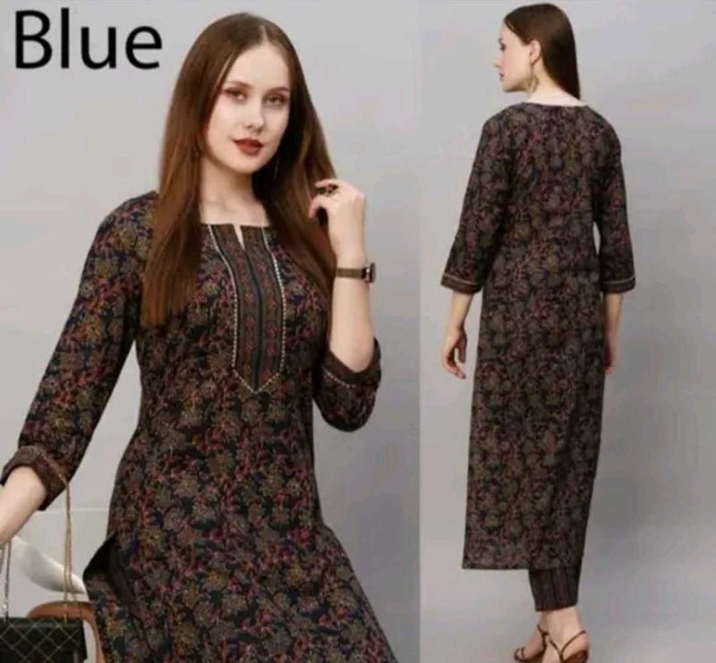 Floral Print Kurti Set