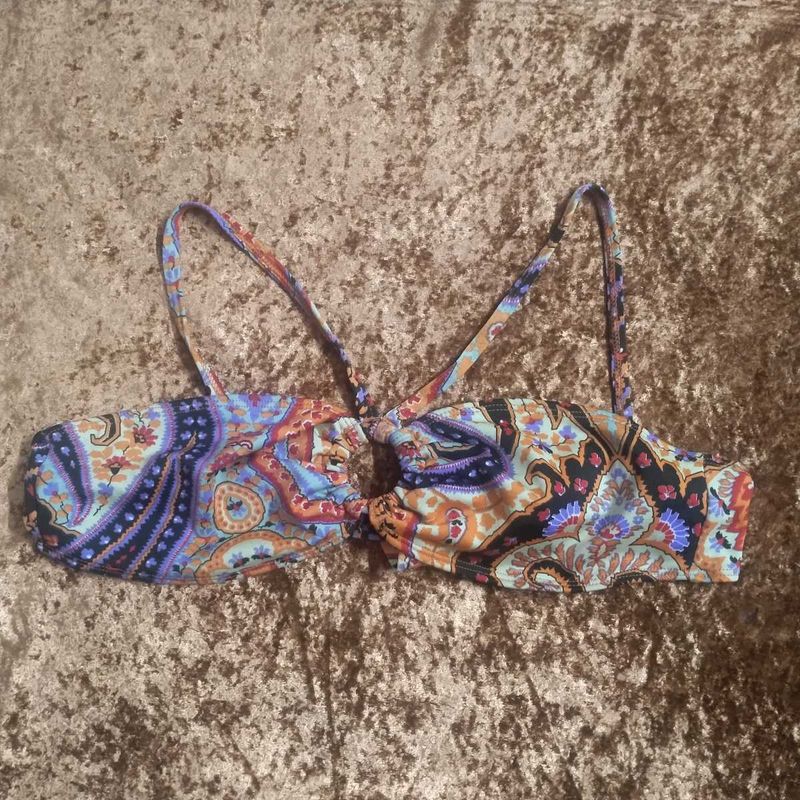 Bohemian Paisley Print Bikini Top
