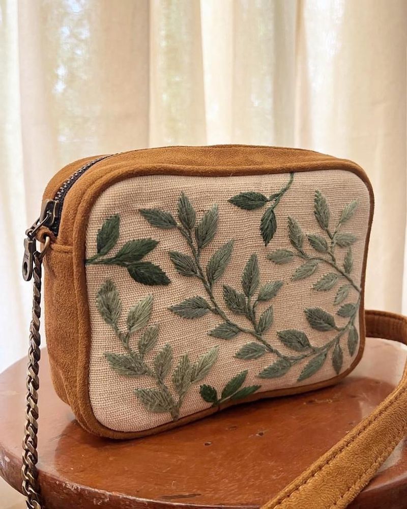 DHAAGA LIFELeafy Vegan Suede Sling Bag