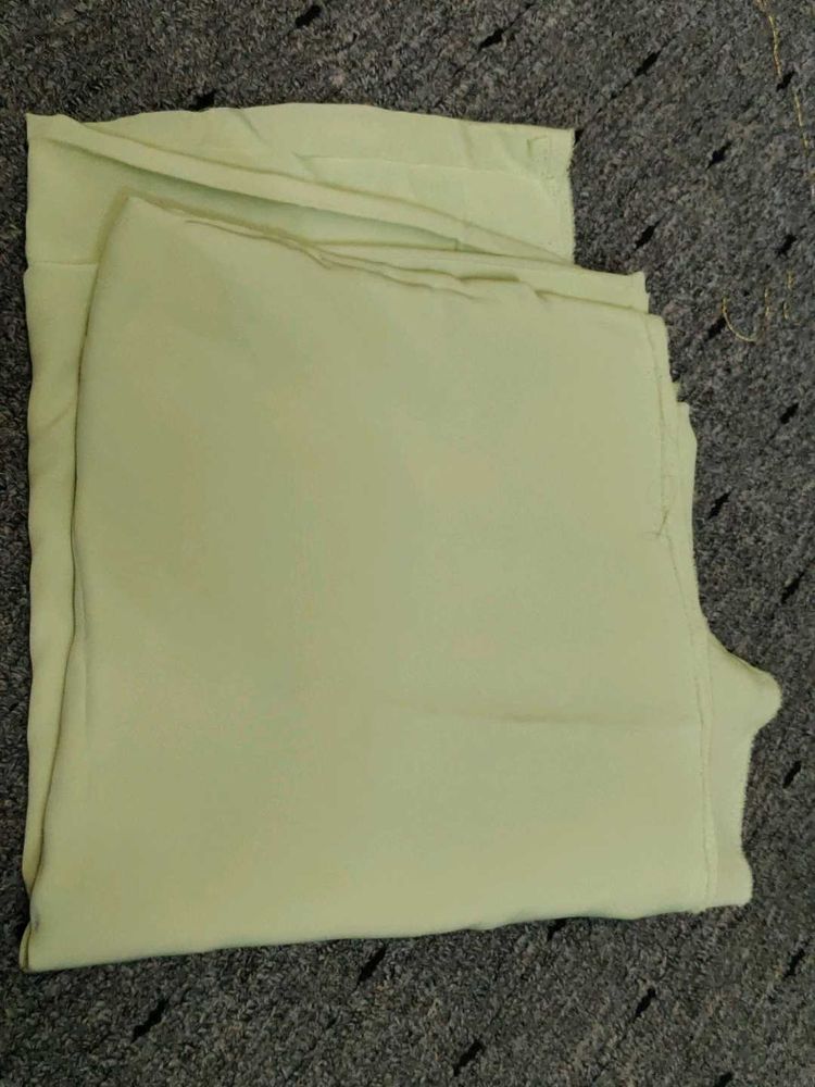 light pista green flowy fabric 2 mtrs