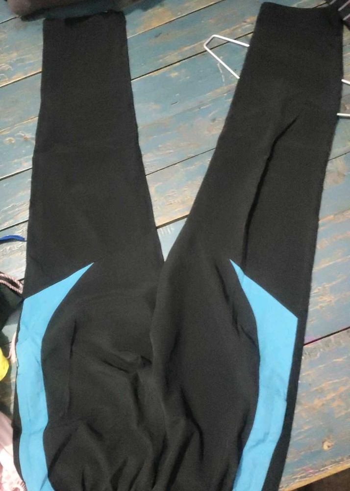 Stylish Black &amp; Blue Athletic Pants