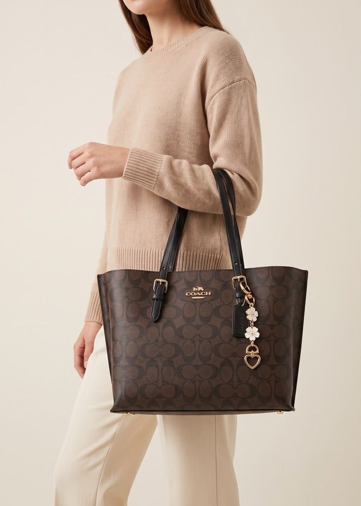 Coach Signature Tote Bag with Charm