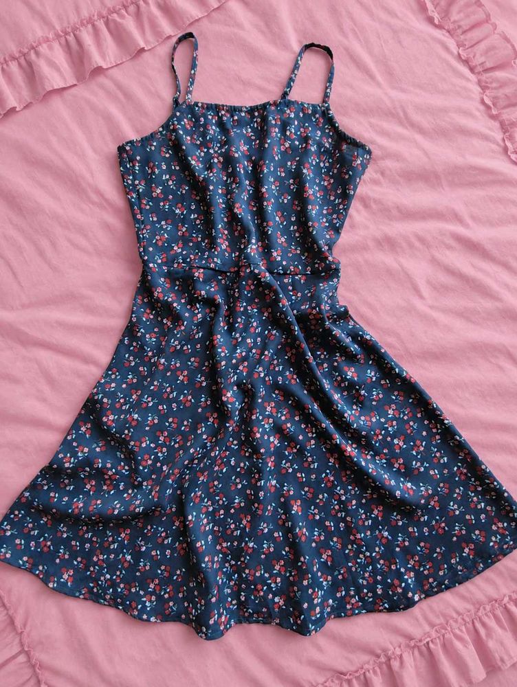 Cute Floral Print Mini Dress