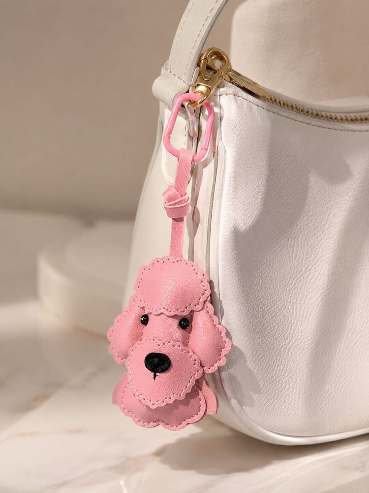 Cute  Poodle Keychain Bag Charm