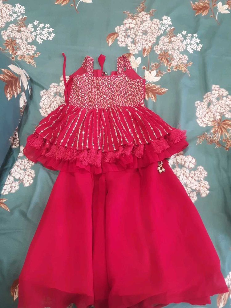 Gorgeous Red Kurta Set for Girls
