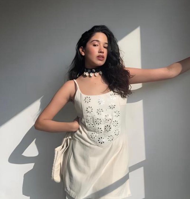 Boho Cream Embroidered Mini Dress