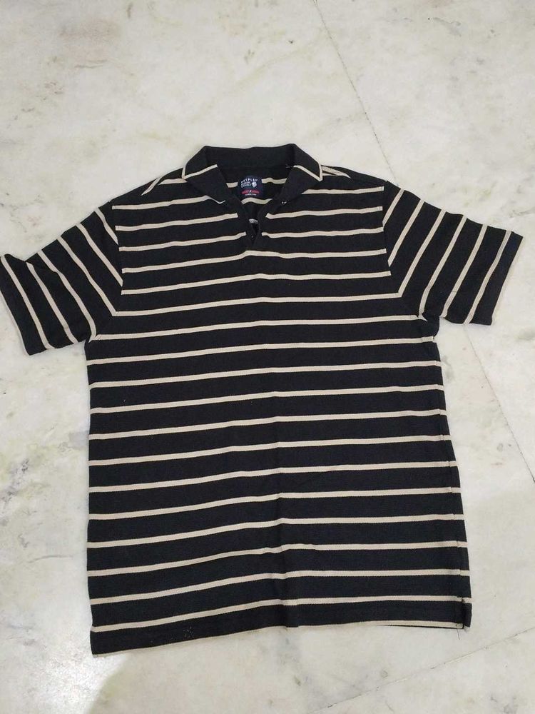 Men's Striped Polo T-Shirt