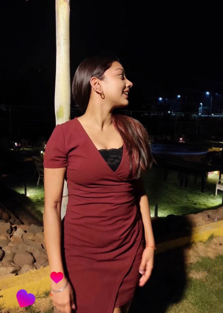 Burgundy Wrap Mini Dress, small size