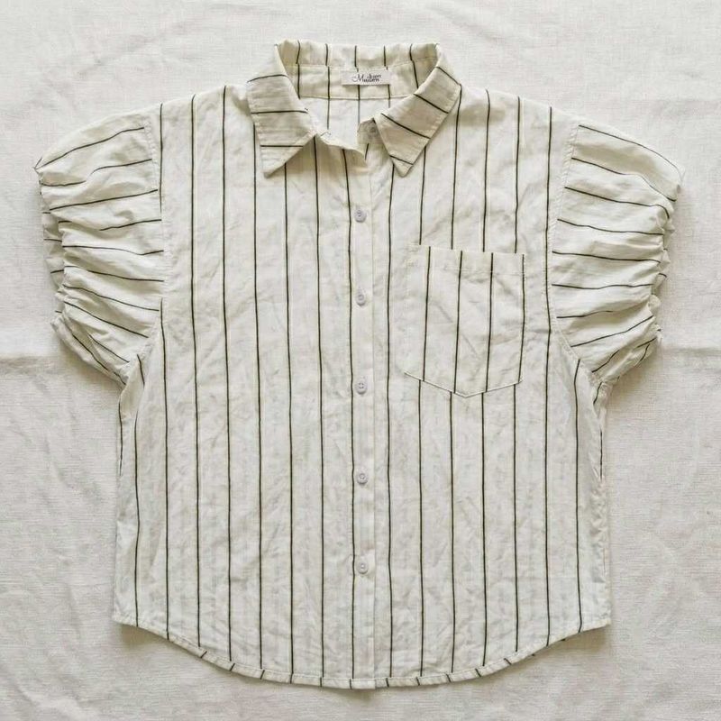 Chic Striped Button-Up Top