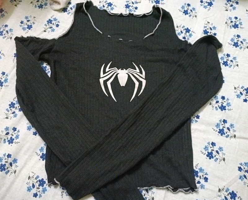 Spider-Man Inspired Cold Shoulder baddie Top
