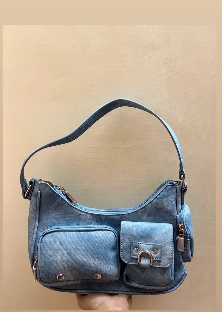 Stylish Denim Hobo Bag