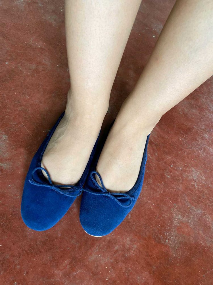 GALIN Deep Royal Blue Ballet Flats