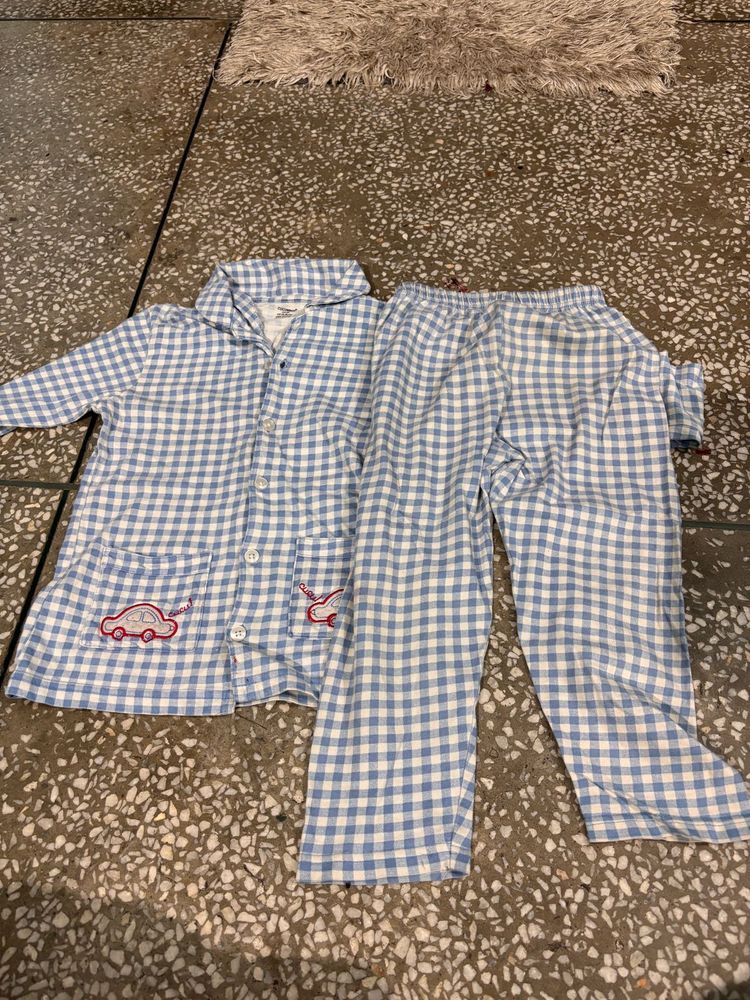 Cute Gingham Pajama Set