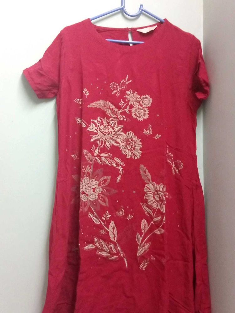 Red Floral Dress