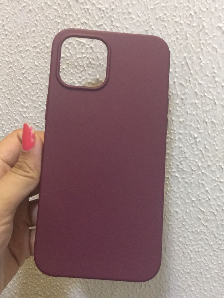 IPhone12ProMax Reddish Maroon Silicone Phone