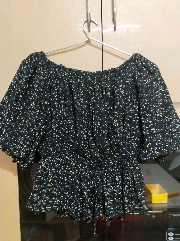 Cute Floral off shoulder top
