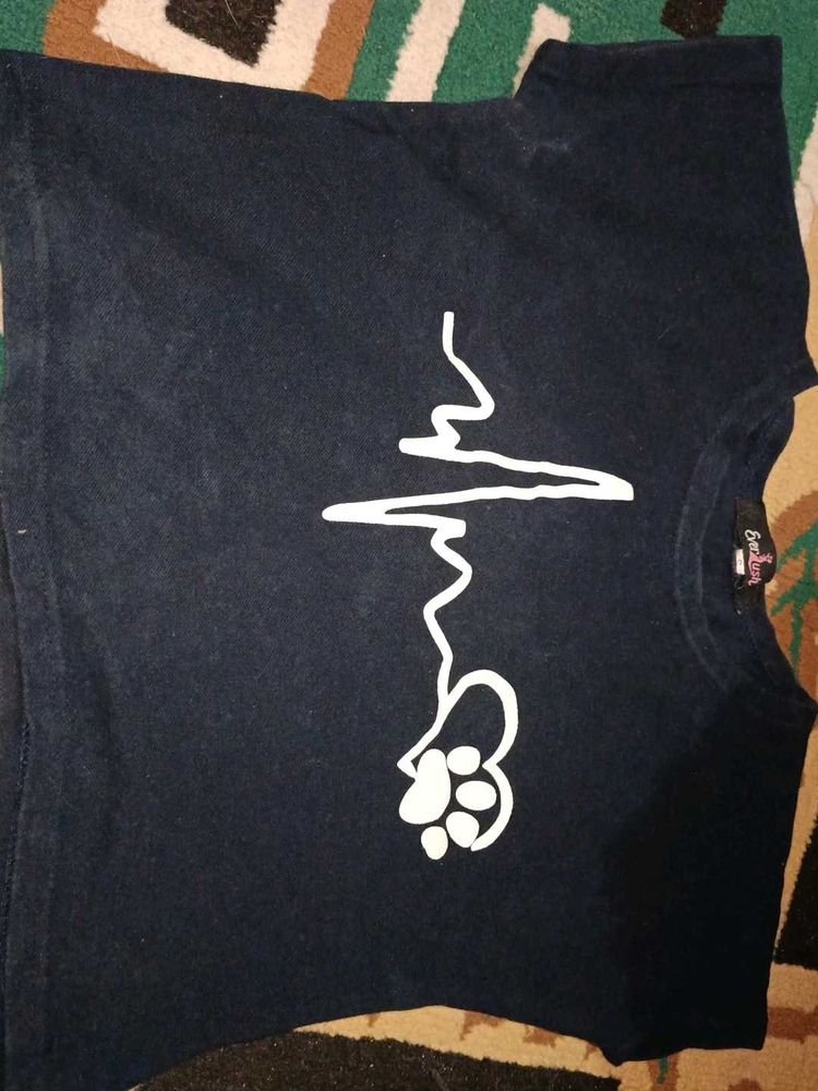 Cute Paw Print Heartbeat T-Shirt