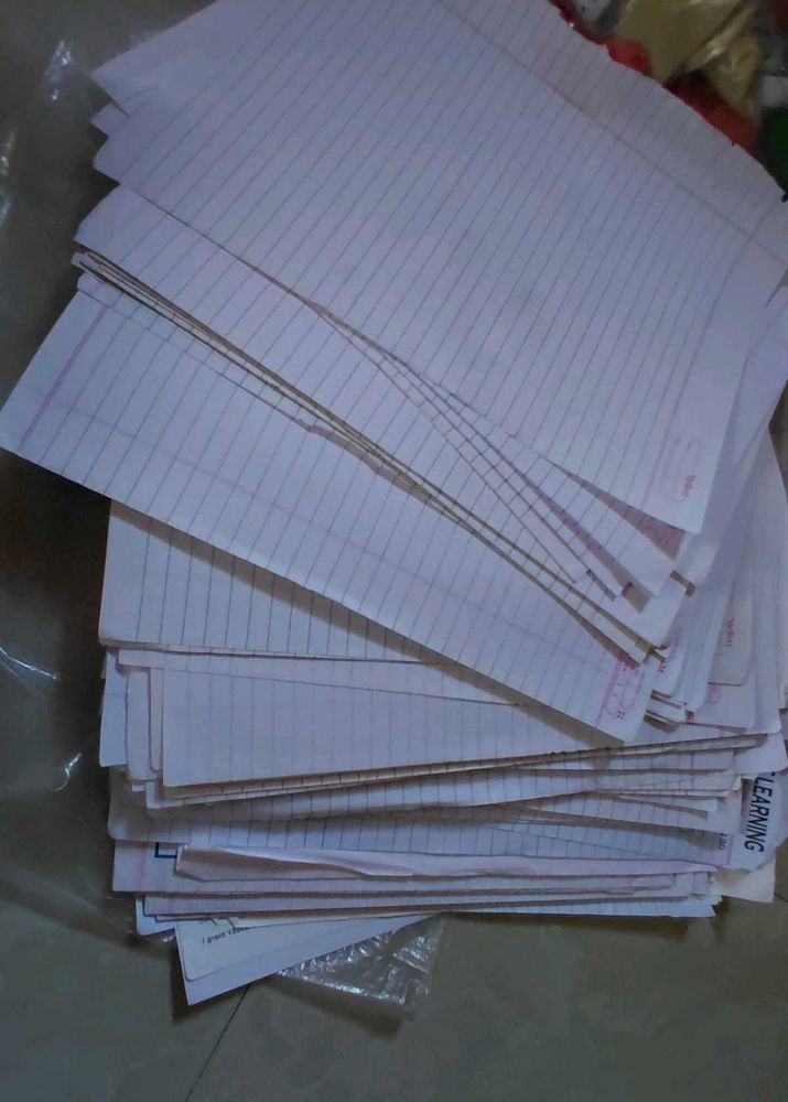 500+ double lined blank pages